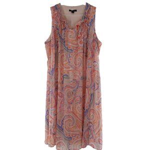 Tommy Hilfiger Paisley Sleeveless Dress Sz L